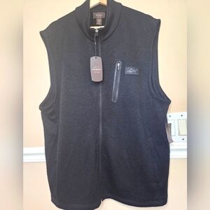 Greg Norman Sweater Vest Mens Extra Large Golf Shark Casual Outdoor black NWT.